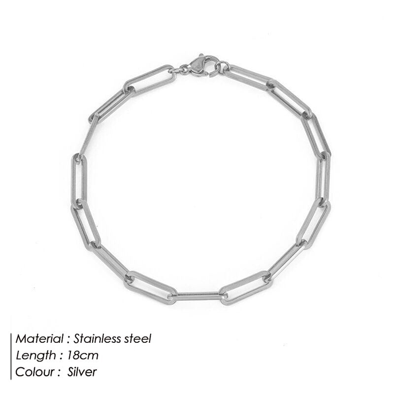 Curb Cuban Link Chain Stainless Steel Bracelet