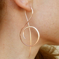 Simple Treble Clef Note Earrings