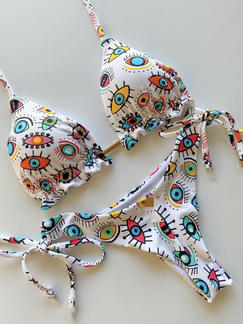 2022 Women Swimwear Female Swimsuit Sexy Bikini Swimwear Print Flower Bikinis Set Biquini Brazilian Beach Wear Bandage Bikinis