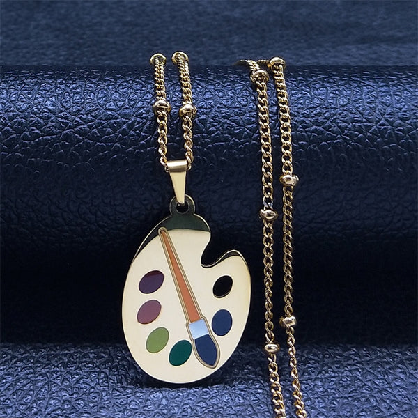 Paloma Artist Palette Zircon Pendant Necklace