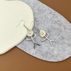 Fxck You Middle Finger Hand Gesture Character Earring