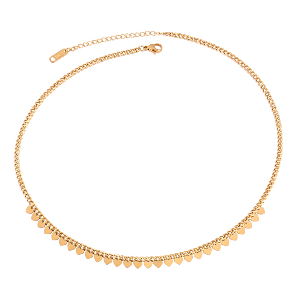 Round Geometric Pendant Necklace Choker
