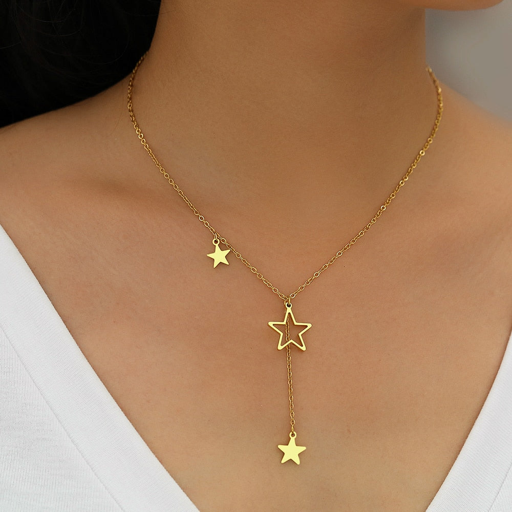 Exquisite Stars Tassel Pendants Necklace Main image