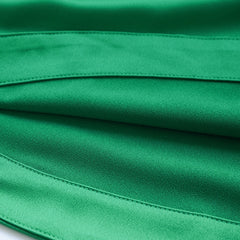 Slim Chic Elegant Women Mini Skirts Green Satin High Street Solid Side Zipper Sexy Bodycon Skirt Faldas Mujer