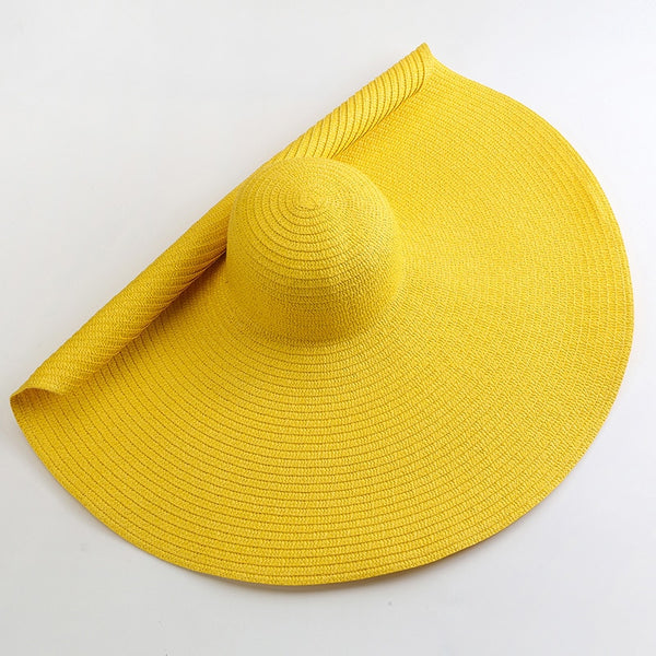 Solene Oversized Wide-Brim Straw Sun Hat