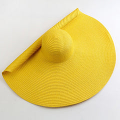 70cm Oversized  Wide Brim Sun Hat Travel  Large UV Protection Beach Straw Hats Women&#39;s Summer Floppy Foldable Chapeaux Wholesale