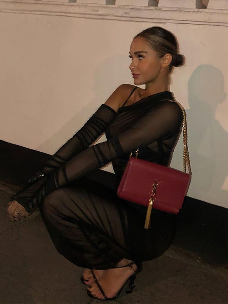 Vesper Sheer Mesh Three-Piece Skirt Set