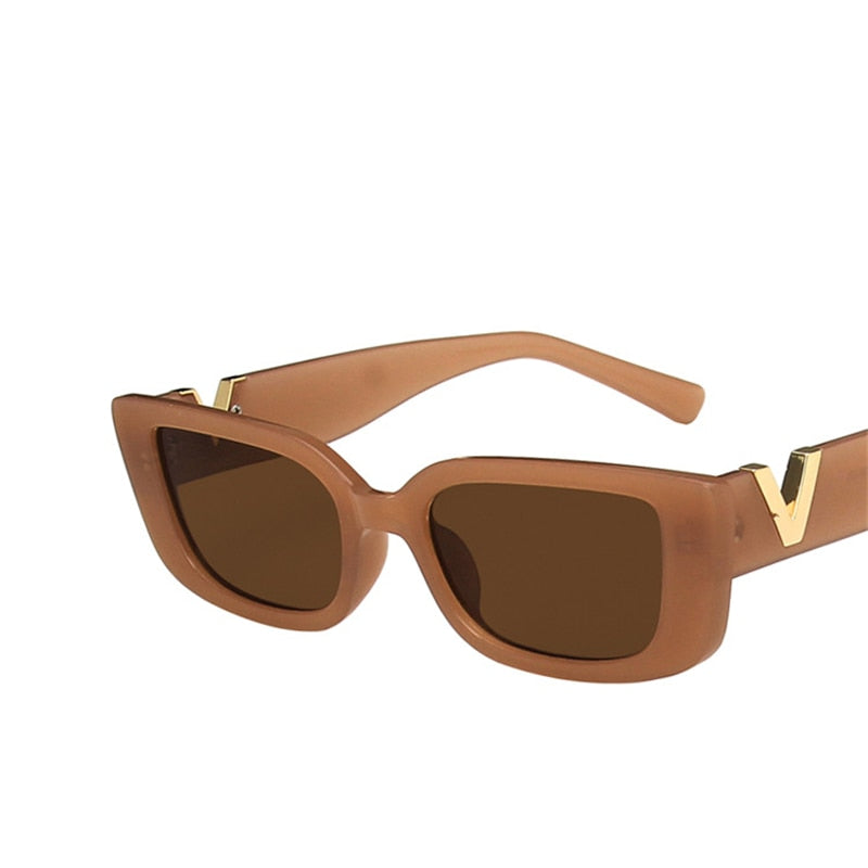 Alessia Slim Rectangle Sunglasses