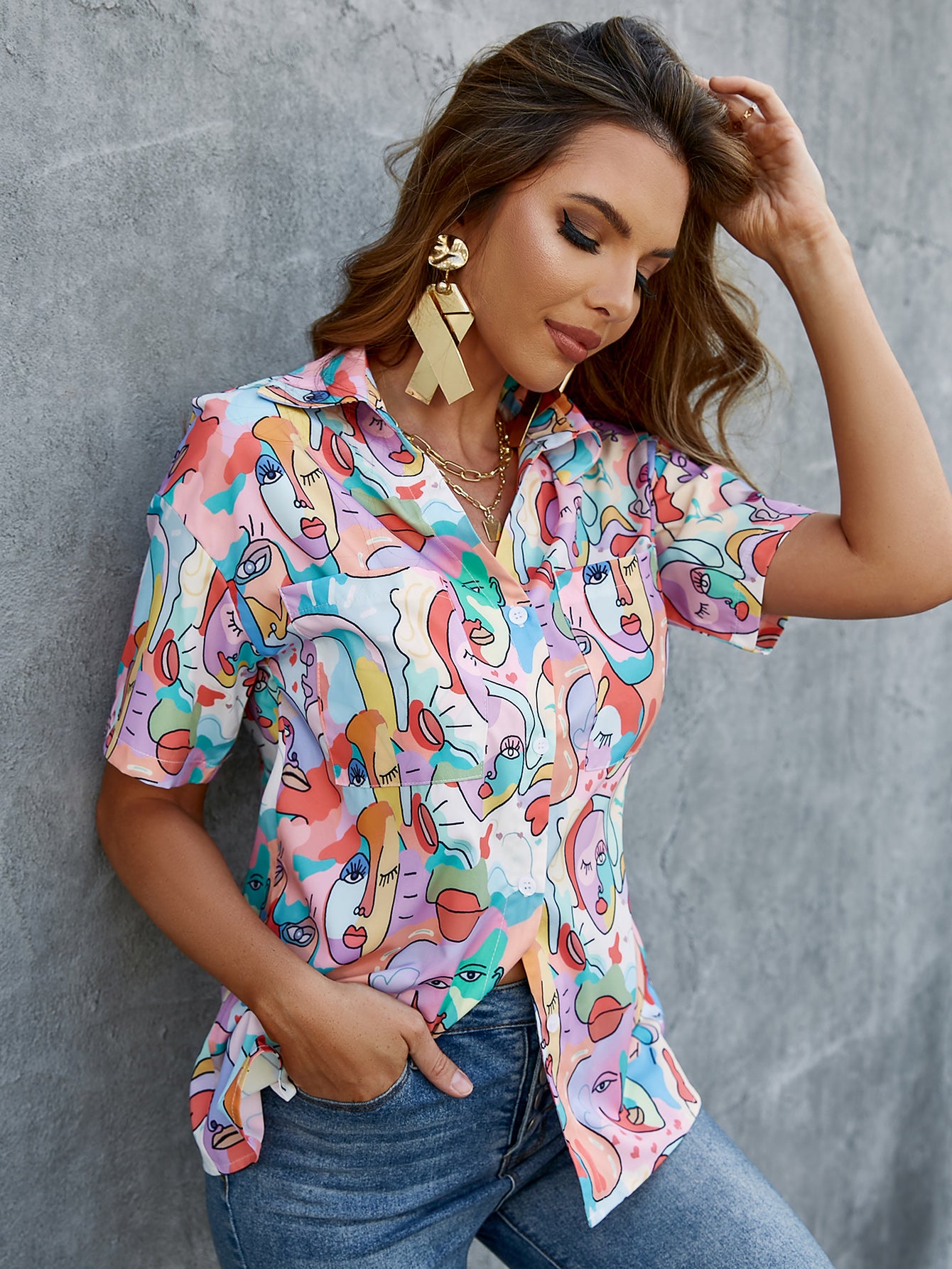 Lily vintage style pocket blouse