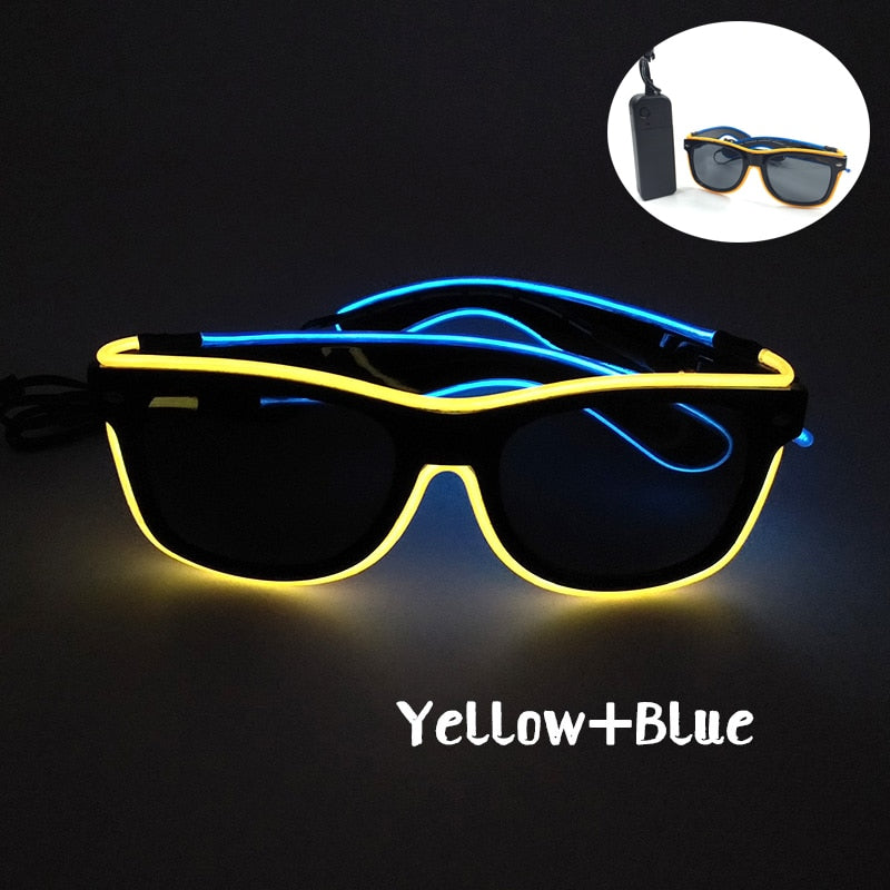 Neon Pulse LED Party Sunglasses