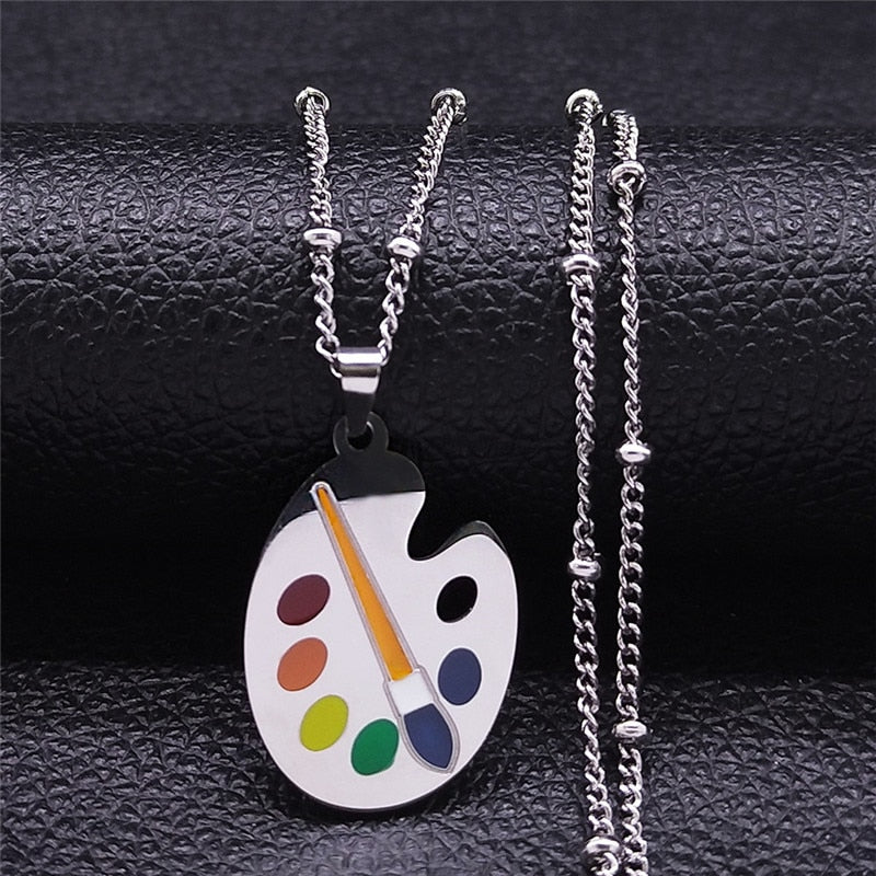 Paloma Artist Palette Zircon Pendant Necklace