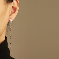 2023 New Fashion Korean Hanging Long Tassel Drop Earrings For Women&#39;s Metal Gold Stars Color Earrings Jewelry Beautiful Gifts