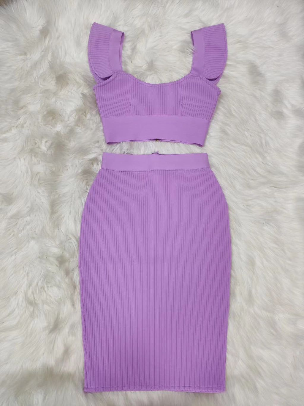 Mirella Bandage Crop Top & Skirt Two-piece