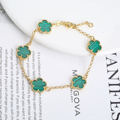 2023 Hot Selling New Design Simple Natural White Shell Five-leaf Petal Flower Bracelet Women&#39;s High Quality Jewelry Gift