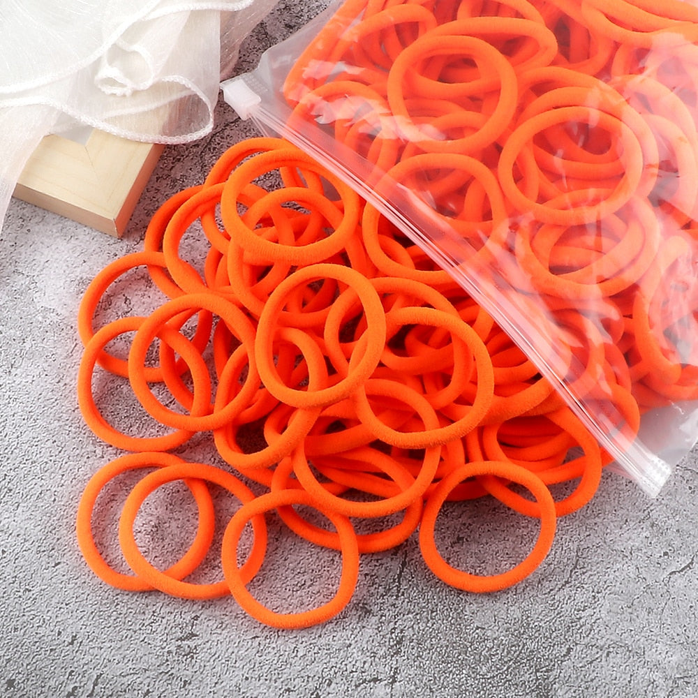 50PCS/Set Basic Hair Bands Simple Solid Colors Elastic Headband Hair Ties