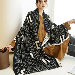 Thick Cashmere Scarf for Women Print Pashmina Shawl and Wrap