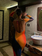 Samantha's Backless Maxi Dress