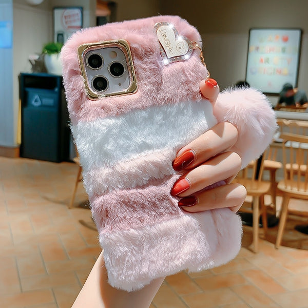 Amorette Plush Heart Pendant iPhone Case