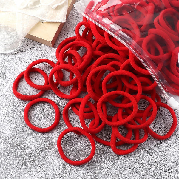 50PCS/Set Basic Hair Bands Simple Solid Colors Elastic Headband Hair Ties