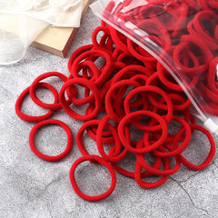 50PCS/Set Basic Hair Bands Simple Solid Colors Elastic Headband Hair Ties