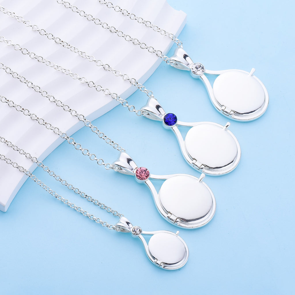 Nerissa Crystal Mermaid Shell Locket Necklace