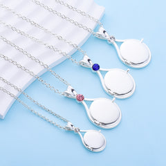 H2o Openable Metal Shell Pendant Necklace Silver Color with Crystal Mermaid Tv Movies Jewelry  for Women Girls Cute Necklaces