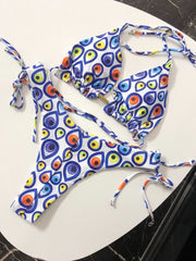 2022 Women Swimwear Female Swimsuit Sexy Bikini Swimwear Print Flower Bikinis Set Biquini Brazilian Beach Wear Bandage Bikinis