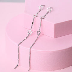2023 New Fashion Korean Hanging Long Tassel Drop Earrings For Women&#39;s Metal Gold Stars Color Earrings Jewelry Beautiful Gifts