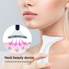EMS Face Neck Beauty Device 3 Colors LED Photon Therapy Skin Tighten 4 Modes Reduce Double Chin Anti Wrinkle Remove