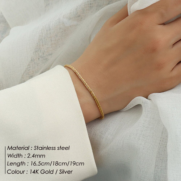 Aurelia Minimalist Polished Charm Bracelet