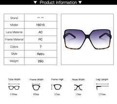 Oversize Gradient Sunglasses for Women