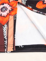 Women Print Party Skirt High Waist Floral Vintage Bocydon Slim Office Ladies Elegant Classy African Slim Fit Event Summer Jupes