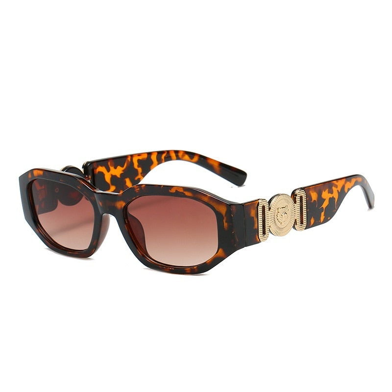 Remi Slim Rectangle Retro Sunglasses