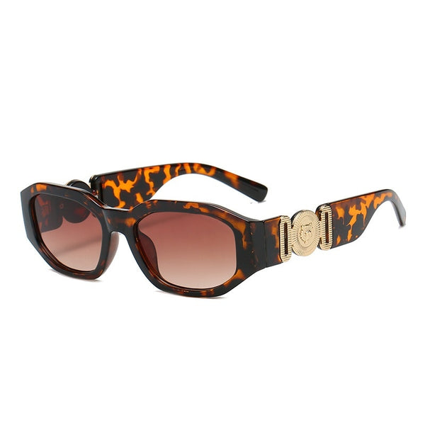 Remi Slim Rectangle Retro Sunglasses