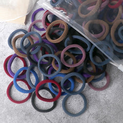 50PCS/Set Basic Hair Bands Simple Solid Colors Elastic Headband Hair Ties