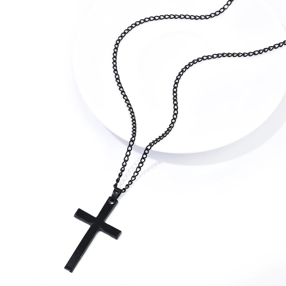 Fast and Furious Movies Actor Dominic Toretto  Rhinestone Cross Crystal Pendant Chain Necklace Men Jewelry