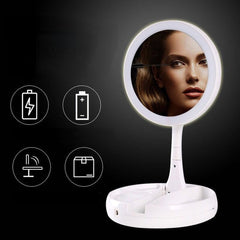 Foldable USB Charging or Battery Led Mirror Makeup