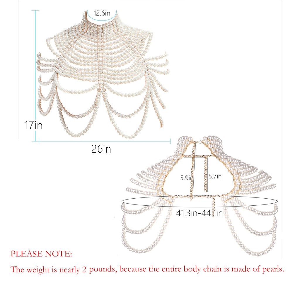 Aurette Pearl-Drape Body Chain Collection