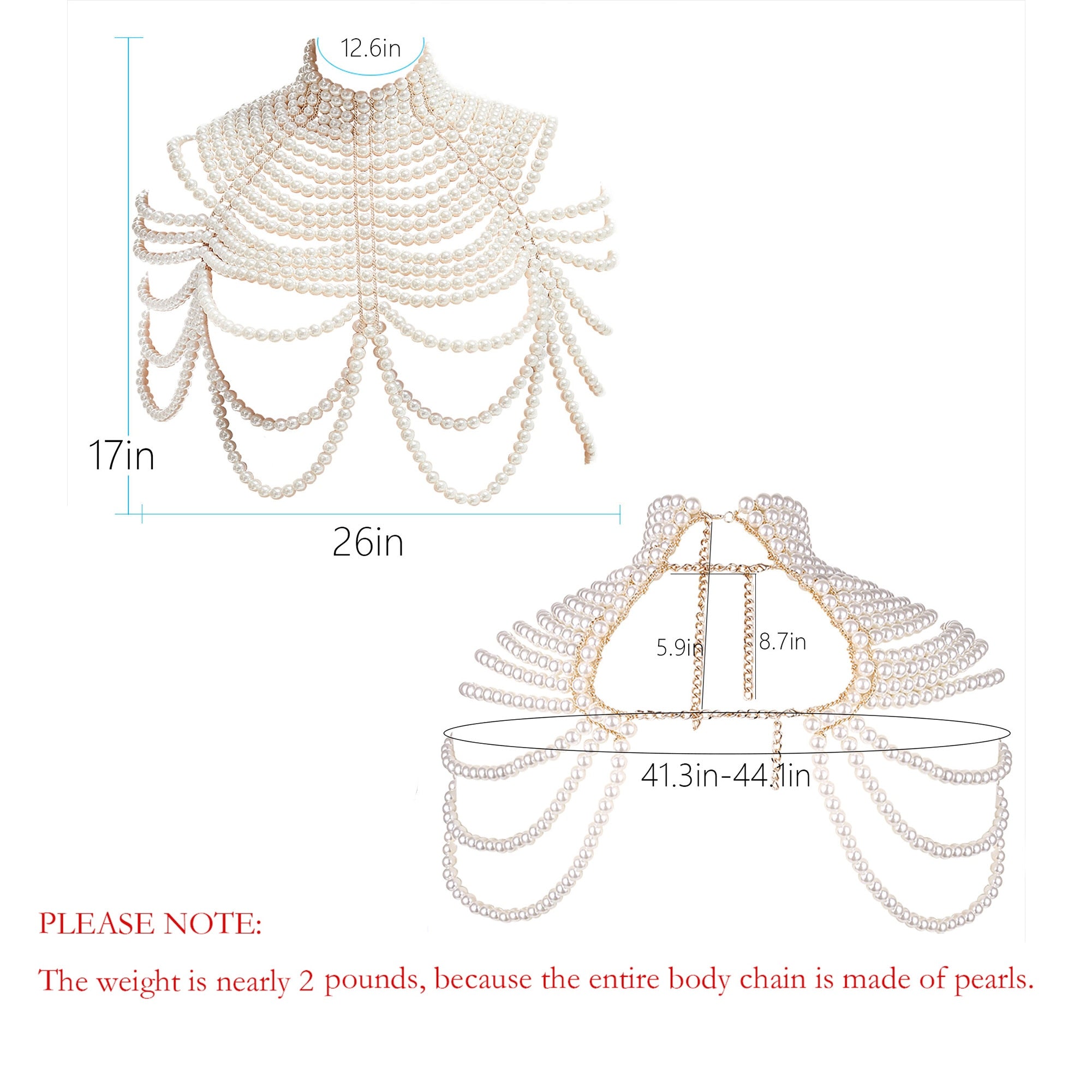Aurette Pearl-Drape Body Chain Collection