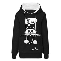 Sweatshirt Cat Lovers Hoodie Kangaroo pocket