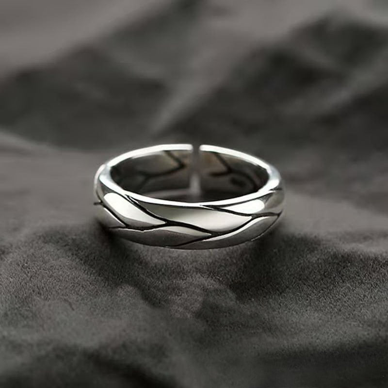 Silver Color Minimalist Irregular Twined Finger Rings