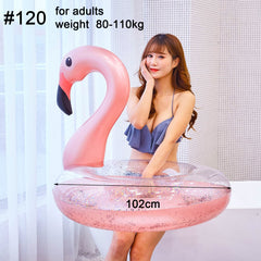 Giant Inflatable Pool Float Circle Mermaid Flamingo Unicorn Swimming Ring