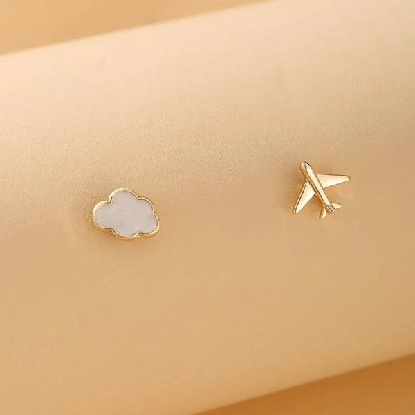 2023 Stainless Steel Earrings Geometric Women Men Hip hop Black Star Ghost Spike Stud Earring Fashion Jewelry Best Gift пирсинг