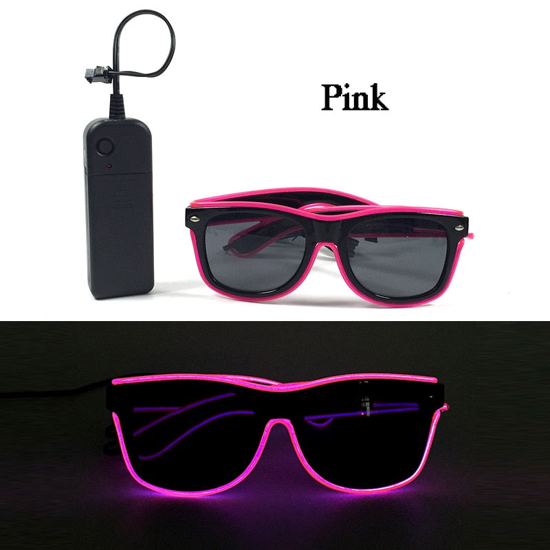 Neon Pulse LED Party Sunglasses