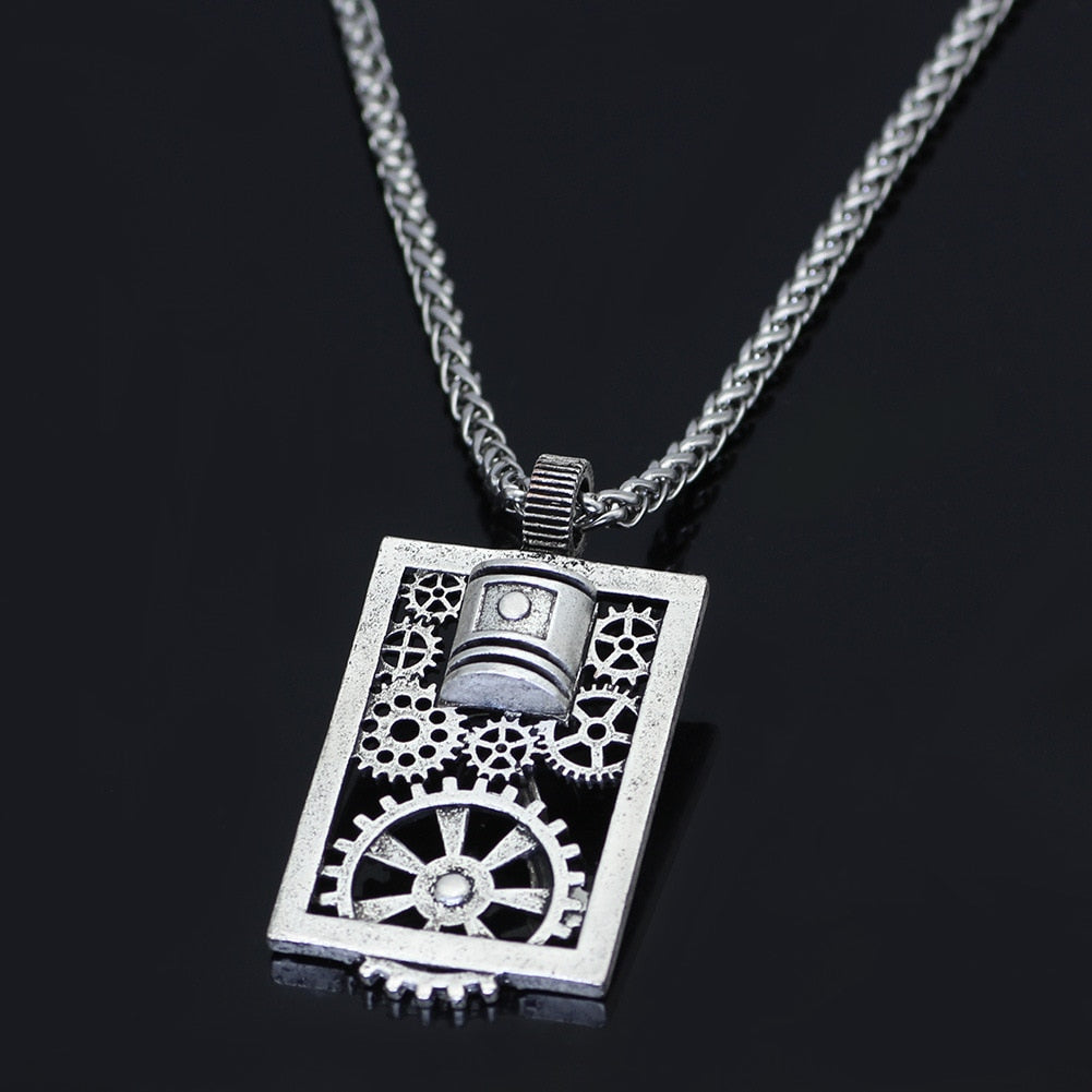 Fashion accessories Nordic mechanical gear pendant necklace for men personality punk accessories retro men chain