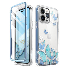 Full-Body Glitter Marble Bumper Case with Built-in Screen Protector Iphone