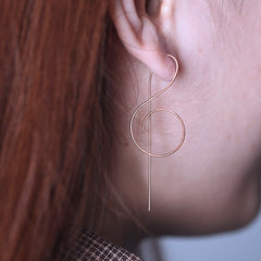 Simple Treble Clef Note Earrings