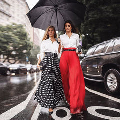 Yeezzi Summer Autumn Female Trousers Fashion Holiday Fitness Urban Polka Dot Casual Office Wide Leg Pants for Women 2022 New