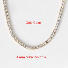 Simple Iced Out Tennis CZ Choker Necklace