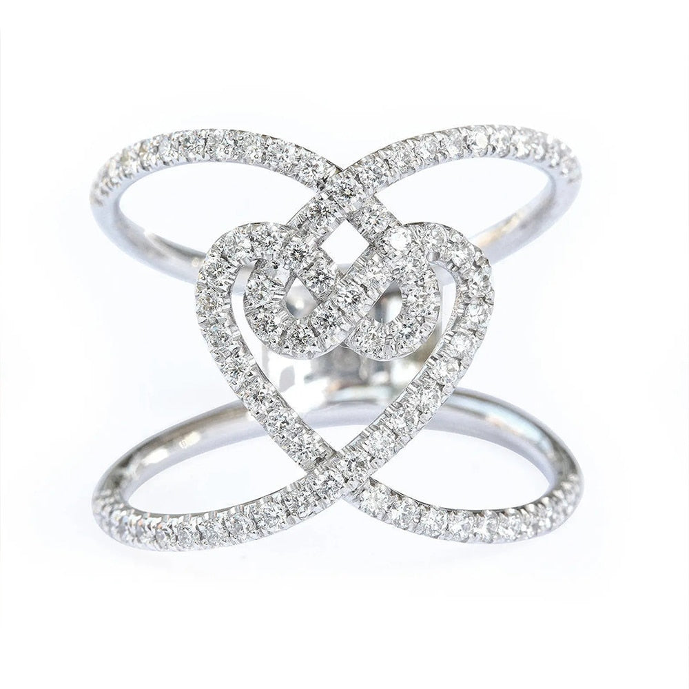 Hollow Love Wide Rings